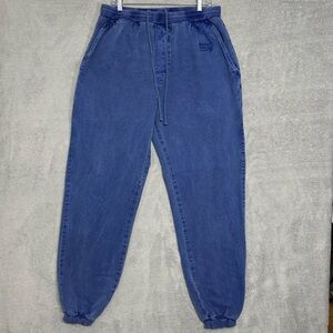 Crazy Shirts Blueberry Dyed Joggers XL Blue Sweatpants Elastic Cuff VTG Hawaii